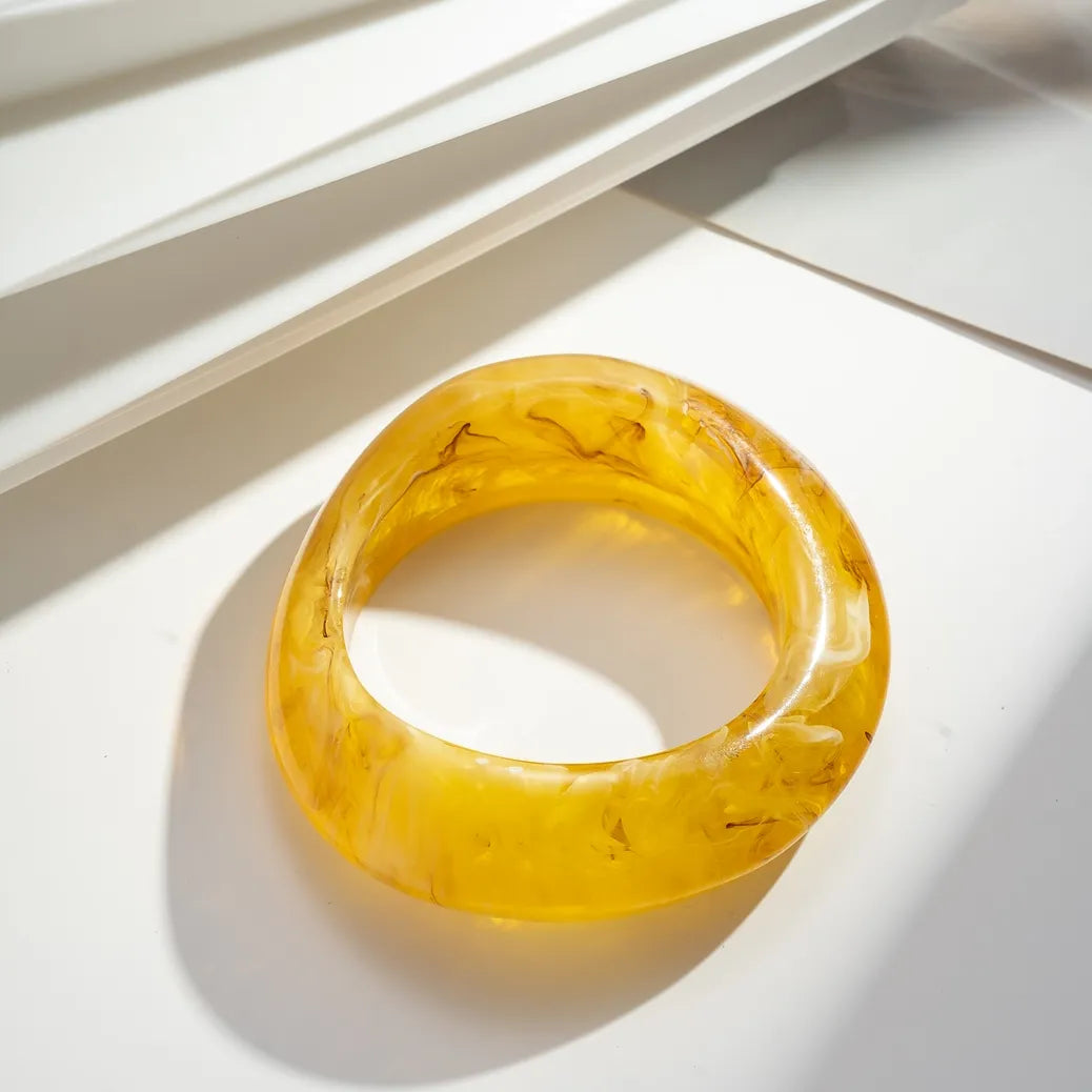 Resinarmband Dam – Senap Grön Brun