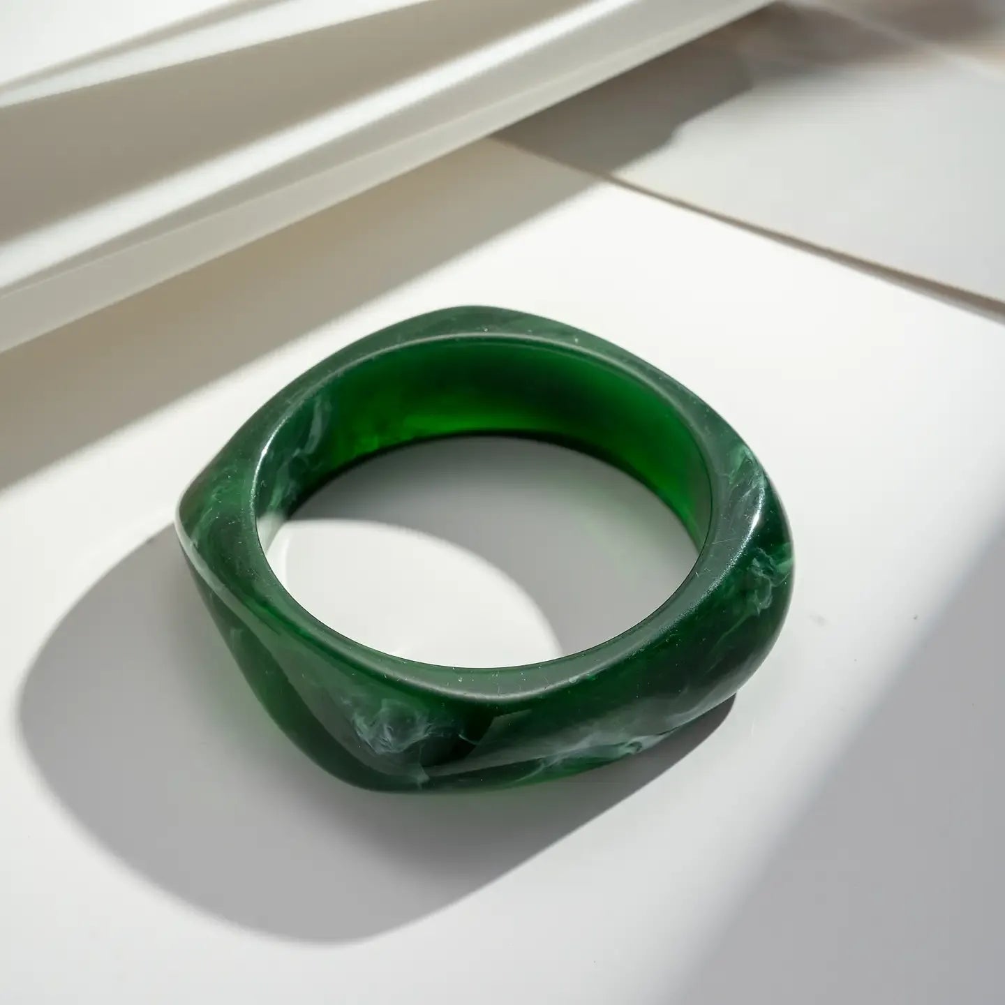 Resinarmband Dam – Senap Grön Brun