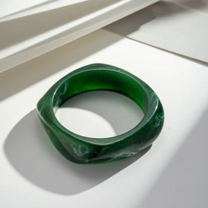 Resinarmband Dam – Senap Grön Brun